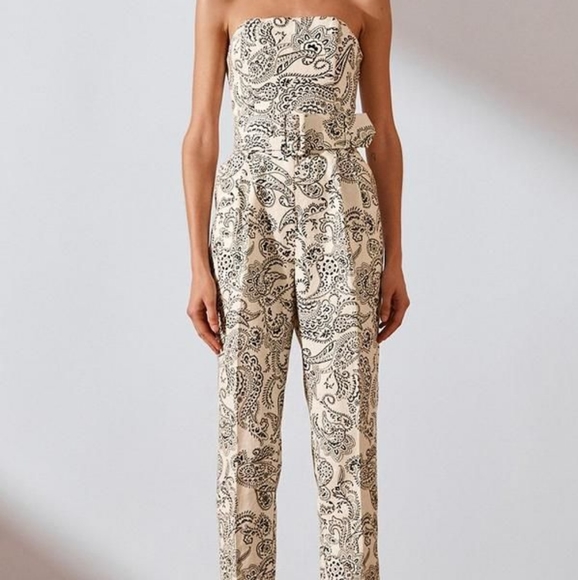 Shona Joy Pants - Shona Joy NWT Zella Linen Bustier Jumpsuit